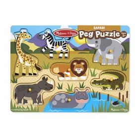 Melissa&Doug Melıssa Doug Ahşap Tutmalı Yapboz Safari