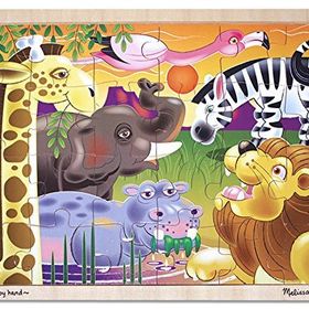 Melissa&Doug Safari Ahşap 24 Parça Yapboz