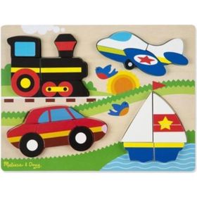 Melissa&Doug Tombul Parçalı Yapboz Ahşap Araçlar