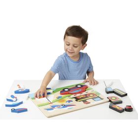 Melissa&Doug Tombul Parçalı Yapboz Ahşap Araçlar