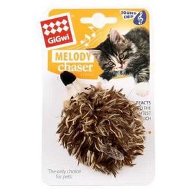 Melody 8,5 cm Chaser Sesli Peluş Kirpi Kedi Oyuncağı