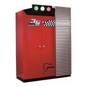Meltem Pitstop Kırmızı 3 Kapılı Dolap