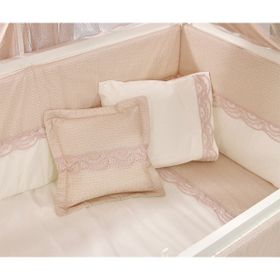 Meltem Smart Mondo İncili Pembe Pamuklu 60x120 cm Bebek Uyku Seti