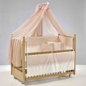 Meltem Smart Mondo Sallanır Ahşap 60x120 cm Pembe Anne Yanı Beşik