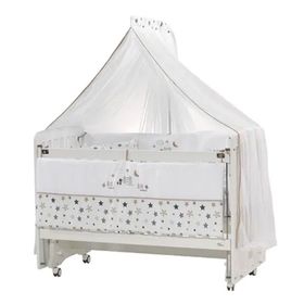Meltem Smart Woody Sallanır 60x120 cm Beyaz Kuzu Anne Yanı Beşik