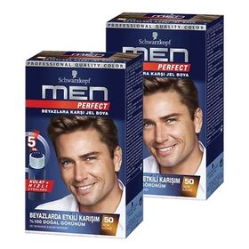 Men Perfect 50 Açık Kahve 80 ml x 2 Adet Saç Boyası
