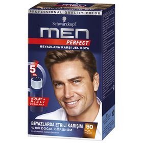 Men Perfect Erkek Saç Boyası No:50 Acık Kahve