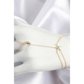 Mena Rise Pirinç Zirkon Taşlı Deniz Atı ve Yıldız Gold Şahmeran