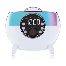 Menashop Bts-99 2400 Mah Wireless Şarj Saat ve Alarm Özellikli Ledli Bluetooth Hoparlör