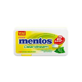 Mentos 21 gr Clean Breath Limon Aromalı Tablet Şeker (12 adet)