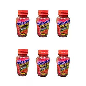 Mentos 49 gr Sours Çilek Aromalı C Vitaminli Tablet Şekerleme (6 adet)