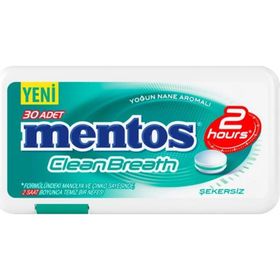 Mentos Clean Breath 2 Saat Yoğun Nane Aromalı 21 gr Kutu Şekerleme