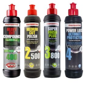 Menzerna 400 Green-2500-3800 4'lü 250 ml Power Lock Ultimate Protection Çizik Giderici Pasta ve Cila Set