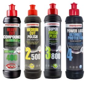 Menzerna 400 Green-2500-3800 4'lü 250 ml Power Lock Ultimate Protection Çizik Giderici Pasta ve Cila Set