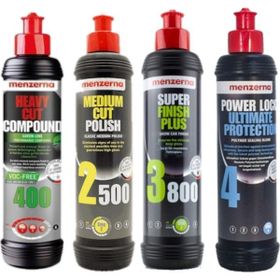 Menzerna 400 Green-2500-3800 4'lü 250 ml Power Lock Ultimate Protection Çizik Giderici Pasta ve Cila Set