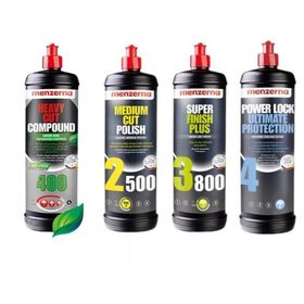 Menzerna 400 Green-2500-3800 4'lü 250 ml Power Lock Ultimate Protection Çizik Giderici Pasta ve Cila Set
