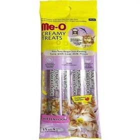 Meo 4x15 gr Krema Ton Balıklı ve Keçi Sütlü Yavru Kedi Ödülü