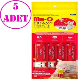 Meo Creamy Ton Balıklı ve Domatesli 5 Adet 4x15 gr Krema Kedi Ödülü