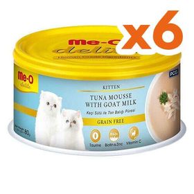 Meo Delite Kitten Ton Balığı Püresi Ve Keçi Sütlü Tahılsız 6x80 gr Yavru Kedi Konservesi