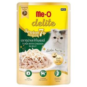 Meo Delite Pouch Senior Ton Balığı Ve Tavuk Etli 70 gr Yaşlı Kedi Yaş Maması