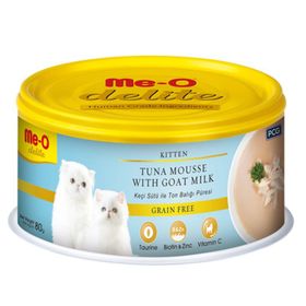 Meo Delite Tahılsız Keçi Sütlü ve Ton Balıklı Yavru Konserve 80 gr Kedi Maması