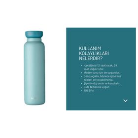 Mepal Insulated Bottle Ellipse Yalıtımlı 900 ml Yeşil Termos