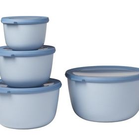 Mepal Set Cirqula Round 4 Parça 350+750+1250+2250 ml Mavi Saklama Kabı