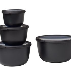 Mepal Set Cirqula Round 4 Parça 350+750+1250+2250 ml Siyah Saklama Kabı