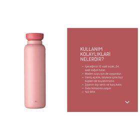 Mepal Yalıtımlı Ellipse 500 ml Rose Gold Termos