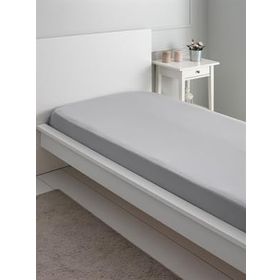 Mer-tim Battal Boy Açık Gri 180x200 cm Lastikli Penye Çarşaf