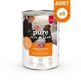 Mera Pure 6x400 gr Sensitive Adult Kümes Hayvanlı Yetişkin Köpek Konservesi
