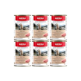 Mera Pure Sensitive Beef Sığır Etli Tahılsız 6x400 gr Köpek Konserve Maması