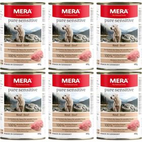 Mera Pure Sensitive Beef Sığır Etli Tahılsız 6x400 gr Köpek Konserve Maması