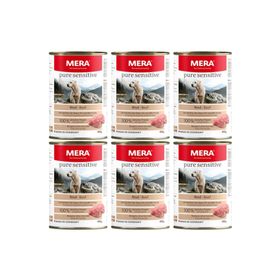 Mera Pure Sensitive Beef Sığır Etli Tahılsız 6x400 gr Köpek Konserve Maması