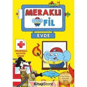 Meraklı Fil Evde Çıkartmalı Aktivite Kitabı Eksik Parça Yayınları