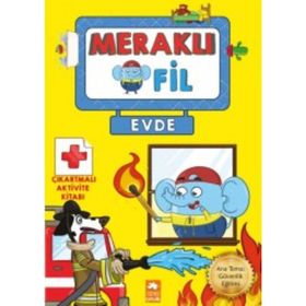 Meraklı Fil Evde Çıkartmalı Aktivite Kitabı - Kolektif