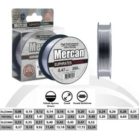 Mercan Euprates Dynamic Gümüş Gri 0.47 mm - 250 mt Makara Misina
