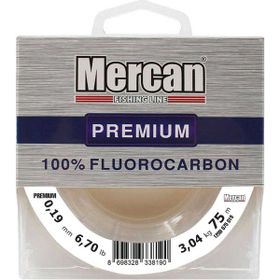 Mercan Fluorocarbon Premium 0.19 mm 75 mt Beyaz Makara Misina
