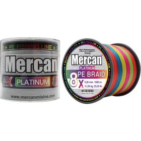 Mercan PE Örgü Platinum 8X İp 0.20 mm - 1000 mt Multicolor Misina