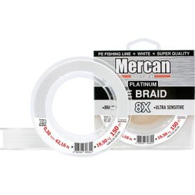 Mercan PE Örgü Platinum 8X İp 0.30 mm - 150 mt Beyaz Makara Misina