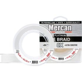 Mercan PE Örgü Platinum 8X İp 0.30 mm - 300 mt Beyaz Misina