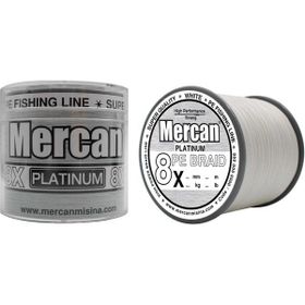 Mercan PE Örgü Platinum 8X İp 0.33 mm 1000 mt Beyaz Misina