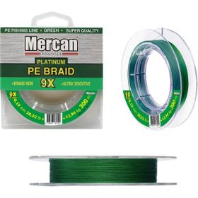 Mercan Pe Örgü Platinum 9X 300 mt - 0.19 mm Yeşil Makara Misina İp