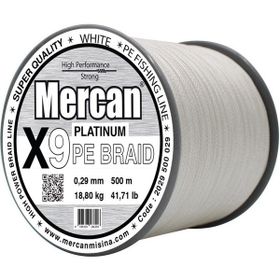 Mercan Pe Örgü Platinum 9X İp 0.29 mm - 500 mt Beyaz Misina