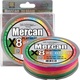 Mercan Pe Örgü Platinum X8 İp 0.70 mm - 150 mt Multicolor Makara Misina