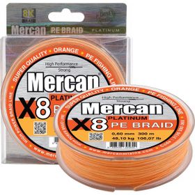 Mercan PE Örgü Platinum X8 İp 300 m Turuncu 0.60 mm Misina