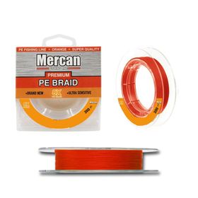 Mercan Pe Örgü Platinum X8 İp 300 m Turuncu Misina