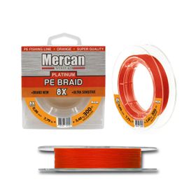 Mercan Pe Örgü Platinum X8 İp 300 m Turuncu Misina