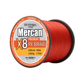 Mercan Pe Örgü Platinum X8 İp 500 m Turuncu Misina