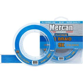 Mercan Pe Örgü Platinum X9 150 mt - 0.23 mm Mavi Makara Misina İp